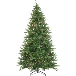 Pre-Lit Christmas Trees*The Holiday Aisle 7' 5" H Green Fir Christmas Tree With 700 Lights