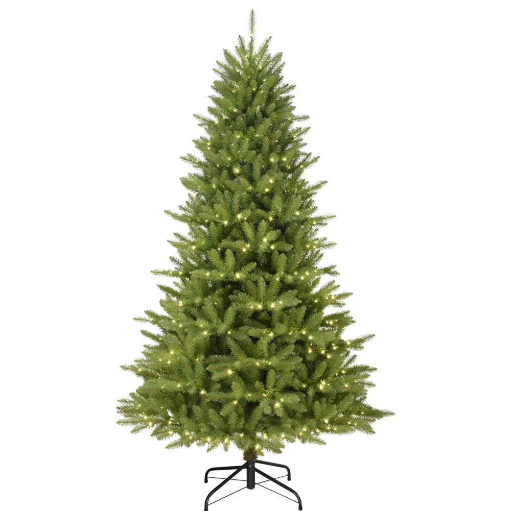 Pre-Lit Christmas Trees*The Holiday Aisle 7' 6" H Green Fir Christmas Tree With 400 Led Lights