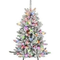 Pre-Lit Christmas Trees*The Holiday Aisle 4' 5'' H Green Pine Christmas Tree With 150 Lights