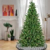 Pre-Lit Christmas Trees*The Holiday Aisle 7' 6" H Green Pvc Spruce Christmas Tree With 700 Incandescent Steady/Constant Lights