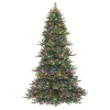 Pre-Lit Christmas Trees*The Holiday Aisle 7' 5'' H Slender Green Pine Christmas Tree With 700 Lights