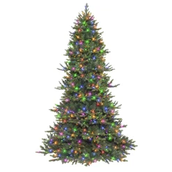 Pre-Lit Christmas Trees*The Holiday Aisle 7' 5'' H Slender Green Pine Christmas Tree With 700 Lights