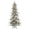 Pre-Lit Christmas Trees*The Holiday Aisle 7' 5'' H Slender Green Pine Christmas Tree With 450 Lights