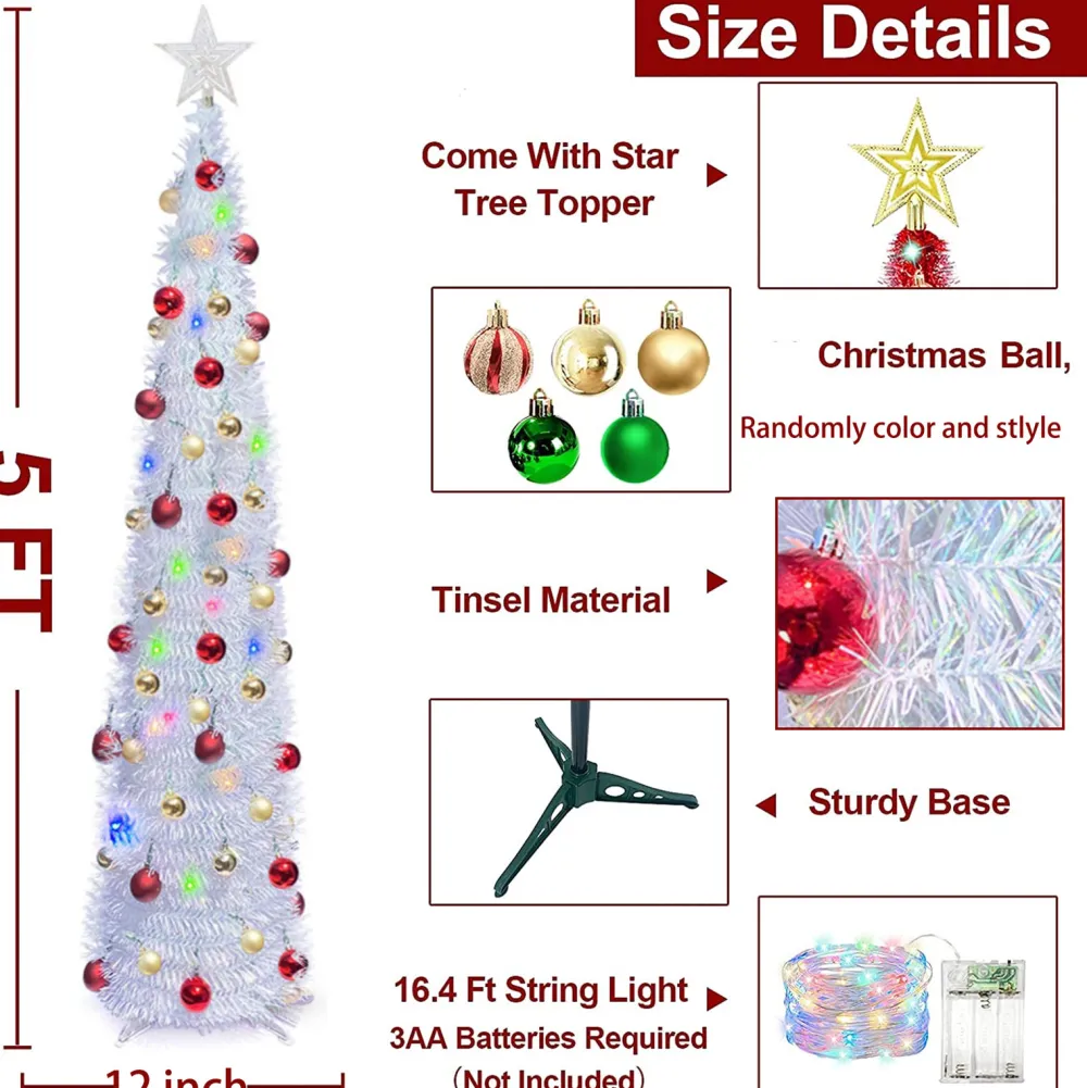 Pre-Lit Christmas Trees*The Holiday Aisle 59'' Artificial Christmas Tree