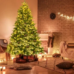 Pre-Lit Christmas Trees*The Holiday Aisle 6.5' Black Pine Artificial Christmas Tree With 450