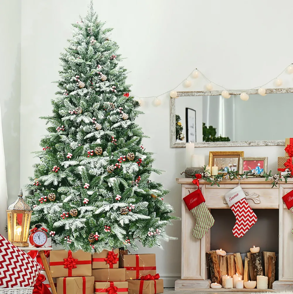 Pre-Lit Christmas Trees*The Holiday Aisle 6.5' Black Pine Artificial Christmas Tree With 450