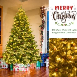 Pre-Lit Christmas Trees*The Holiday Aisle 6.5' Black Pine Artificial Christmas Tree With 450
