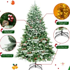 Pre-Lit Christmas Trees*The Holiday Aisle 6.5' Black Pine Artificial Christmas Tree With 450