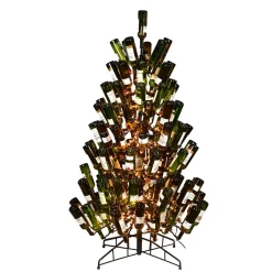 Pre-Lit Christmas Trees*The Holiday Aisle 4' Black Wine Bottle Tree