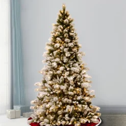 Pre-Lit Christmas Trees*Mercury Row 7.5' Frosted Green Pine Artificial Christmas Tree With 650 Clear/White Lights