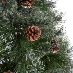 Pre-Lit Christmas Trees*The Holiday Aisle 7' Frosted Green Pine Artificial Christmas Tree With 900 Clear Lights