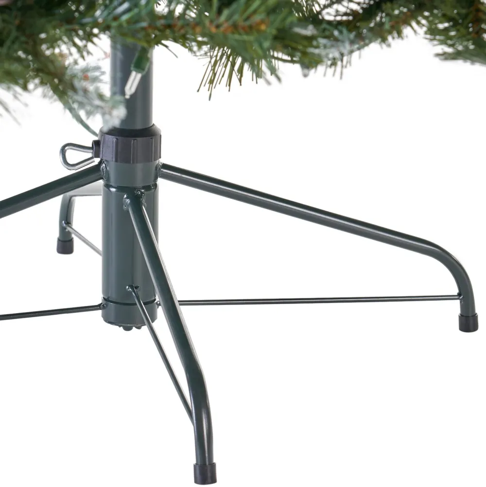 Pre-Lit Christmas Trees*The Holiday Aisle 7' Frosted Green Spruce Artificial Christmas Tree With 450 Clear/White Lights