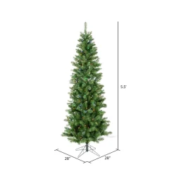 Pre-Lit Christmas Trees*The Holiday Aisle 5.5' Green Artificial Christmas Tree With 165 Multicolored Led Lights With Stand