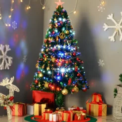 Pre-Lit Christmas Trees*The Holiday Aisle 5' Green Artificial Christmas Tree With 180 Multi-Colored Lights