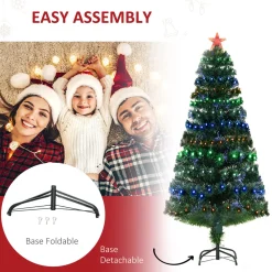 Pre-Lit Christmas Trees*The Holiday Aisle 5' Green Artificial Christmas Tree With 180 Multi-Colored Lights