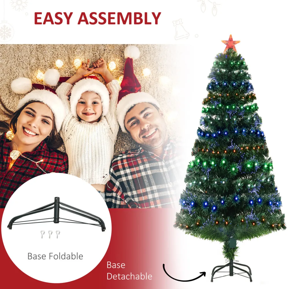 Pre-Lit Christmas Trees*The Holiday Aisle 5' Green Artificial Christmas Tree With 180 Multi-Colored Lights