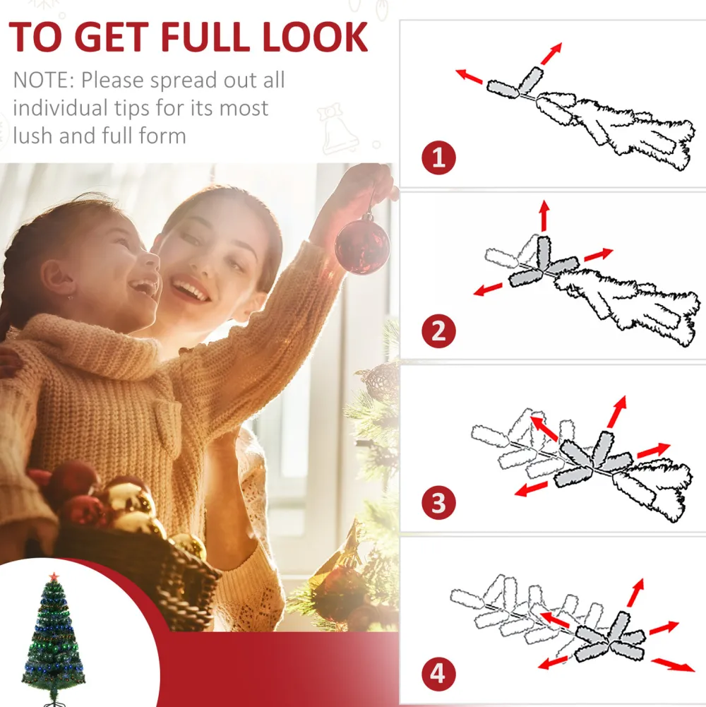 Pre-Lit Christmas Trees*The Holiday Aisle 5' Green Artificial Christmas Tree With 180 Multi-Colored Lights