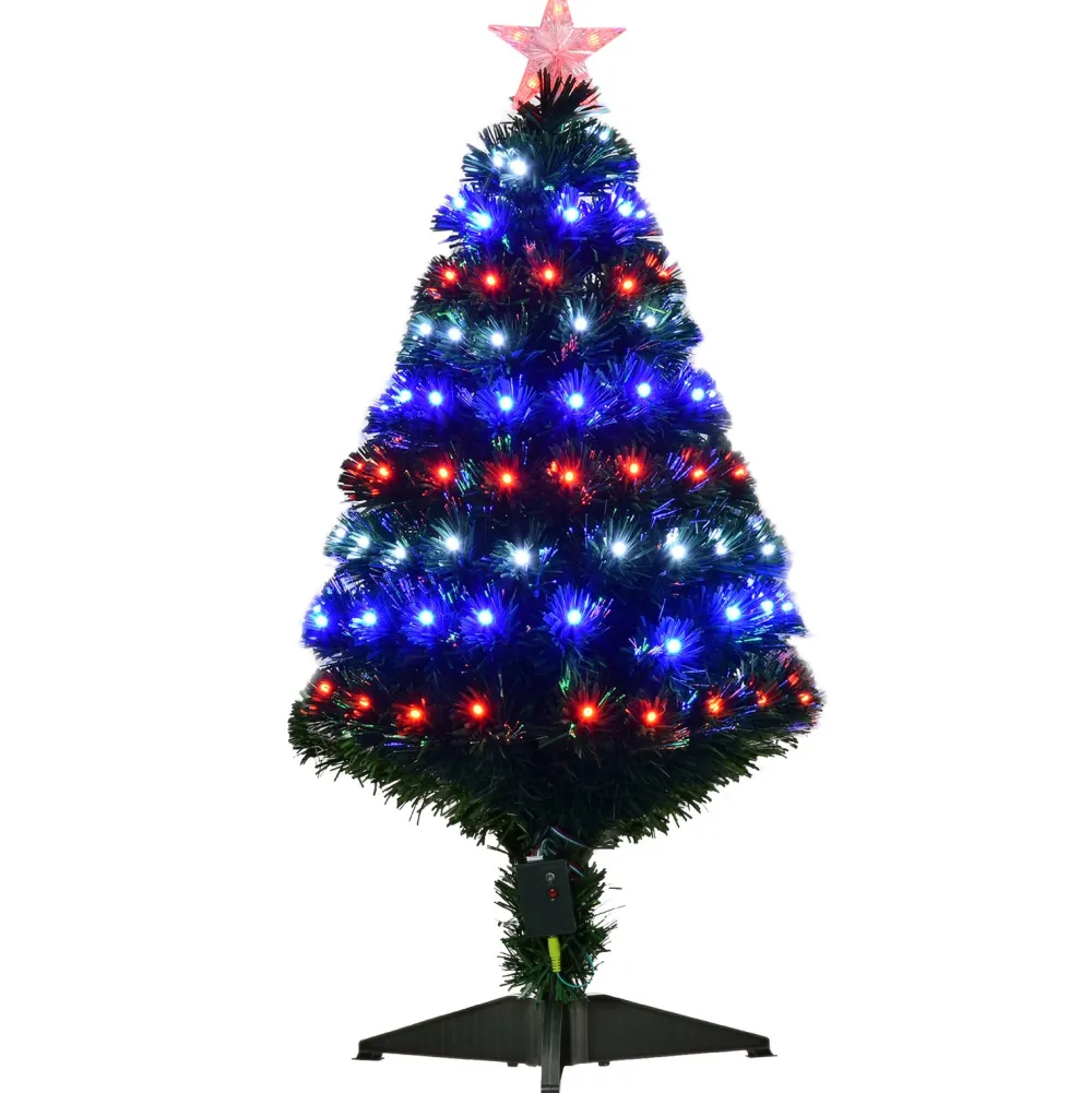 Pre-Lit Christmas Trees*The Holiday Aisle 3' Green Fir Artificial Christmas Tree With 90 Multi-Colored Lights