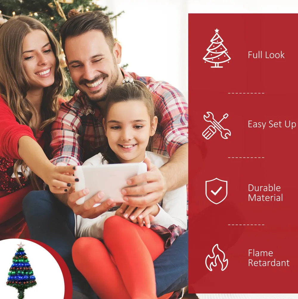 Pre-Lit Christmas Trees*The Holiday Aisle 3' Green Fir Artificial Christmas Tree With 90 Multi-Colored Lights