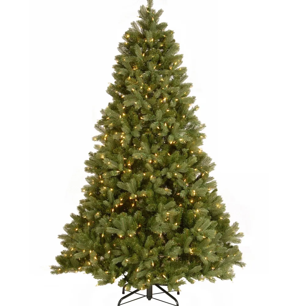 Pre-Lit Christmas Trees*The Holiday Aisle 7.5' Green Fir Artificial Christmas Tree With 700 Colored & Clear Lights