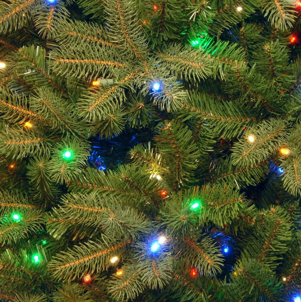 Pre-Lit Christmas Trees*The Holiday Aisle 7.5' Green Fir Artificial Christmas Tree With 700 Colored & Clear Lights