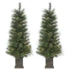 Pre-Lit Christmas Trees*The Holiday Aisle 4' Green Fir Artificial Christmas Tree With 70 White Lights
