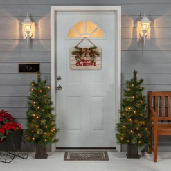 Pre-Lit Christmas Trees*The Holiday Aisle 4' Green Fir Artificial Christmas Tree With 70 White Lights