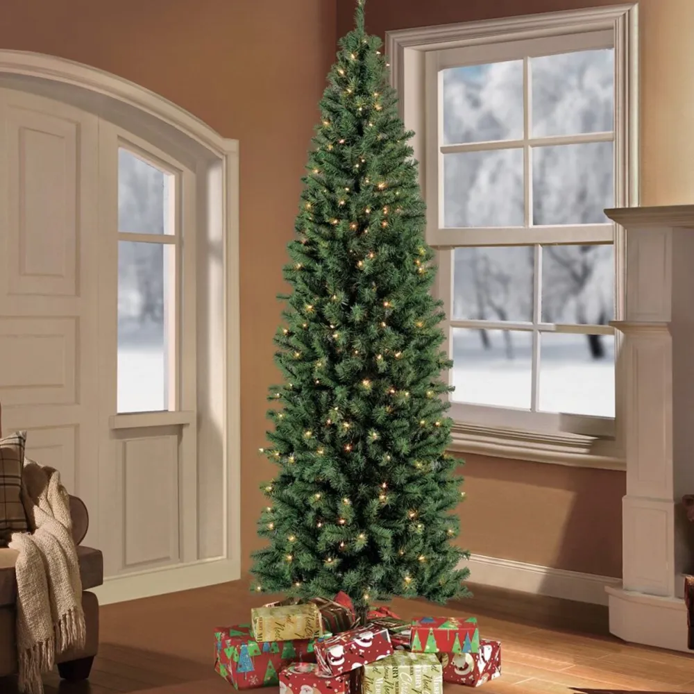 Pre-Lit Christmas Trees*The Holiday Aisle 7.5' Green Fir Artificial Christmas Tree With 350 Clear/White Lights
