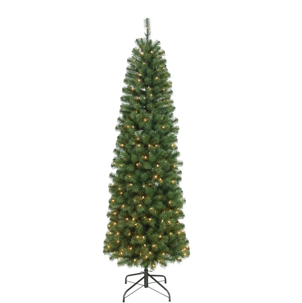 Pre-Lit Christmas Trees*The Holiday Aisle 7.5' Green Fir Artificial Christmas Tree With 350 Clear/White Lights