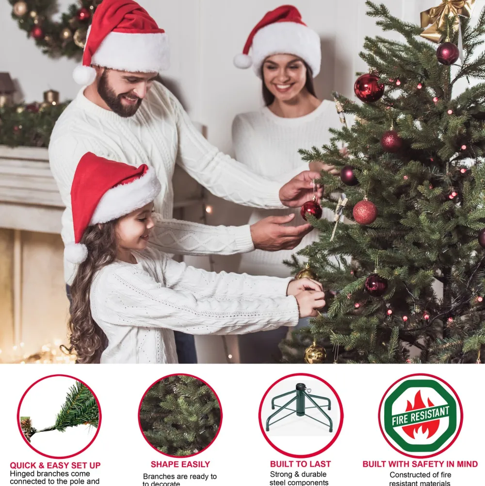 Pre-Lit Christmas Trees*The Holiday Aisle 7.5' Green Fir Artificial Christmas Tree With 350 Clear/White Lights