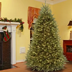 Pre-Lit Christmas Trees*The Holiday Aisle 7.5' Green Fir Artificial Christmas Tree With 750 Clear/White Lights