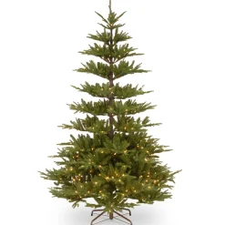 Pre-Lit Christmas Trees*Sand & Stable 7.5' Green Fir Artificial Christmas Tree With 450 Clear/White Lights