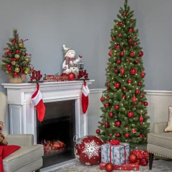 Pre-Lit Christmas Trees*Mercury Row 90' Green Fir Artificial Christmas Tree With 350 Color + Clear Lights