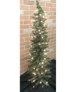 Pre-Lit Christmas Trees*The Holiday Aisle 4' Green Fir Artificial Christmas Tree With 70 Ul Clear/White Lights With Stand