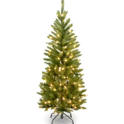 Pre-Lit Christmas Trees*The Holiday Aisle 4.5' Green Fir Artificial Christmas Tree With 150 Clear/White Lights