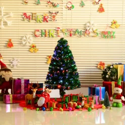 Pre-Lit Christmas Trees*The Holiday Aisle 4' Green Fir Artificial Christmas Tree With 130 Multi-Colored Lights