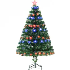 Pre-Lit Christmas Trees*The Holiday Aisle 4' Green Fir Artificial Christmas Tree With 130 Multi-Colored Lights