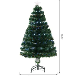 Pre-Lit Christmas Trees*The Holiday Aisle 4' Green Fir Artificial Christmas Tree With 130 Multi-Colored Lights