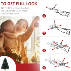 Pre-Lit Christmas Trees*The Holiday Aisle 4' Green Fir Artificial Christmas Tree With 130 Multi-Colored Lights