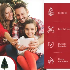 Pre-Lit Christmas Trees*The Holiday Aisle 4' Green Fir Artificial Christmas Tree With 130 Multi-Colored Lights