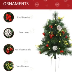 Pre-Lit Christmas Trees*The Holiday Aisle 2' Green Pine Artificial Christmas Tree With 24 Clear & White Lights