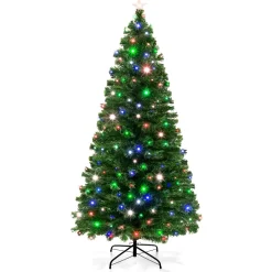 Pre-Lit Christmas Trees*The Holiday Aisle 7' Green Pine Artificial Christmas Tree With 280 Multi-Color Lights