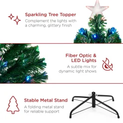 Pre-Lit Christmas Trees*The Holiday Aisle 7' Green Pine Artificial Christmas Tree With 280 Multi-Color Lights