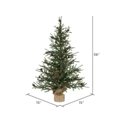 Pre-Lit Christmas Trees*Steelside 3' Green Pine Artificial Christmas Tree With 50 Clear/White Lights With Stand