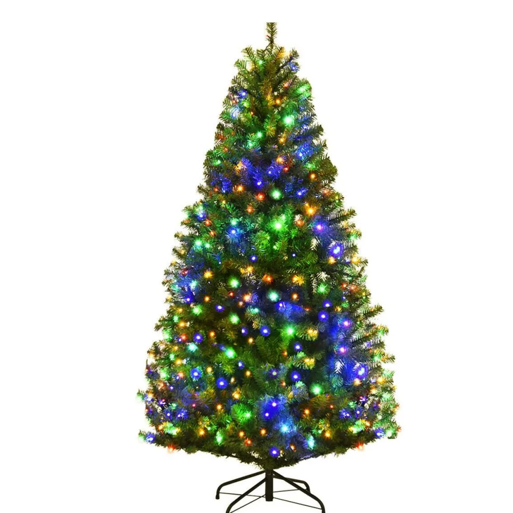 Pre-Lit Christmas Trees*The Holiday Aisle 4' Green Pine Artificial Christmas Tree With 100 Multi-Color Lights