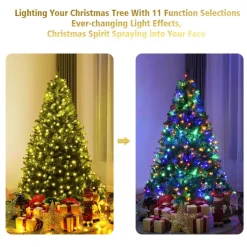 Pre-Lit Christmas Trees*The Holiday Aisle 4' Green Pine Artificial Christmas Tree With 100 Multi-Color Lights