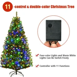 Pre-Lit Christmas Trees*The Holiday Aisle 4' Green Pine Artificial Christmas Tree With 100 Multi-Color Lights