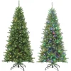 Pre-Lit Christmas Trees*The Holiday Aisle 7' Green Pine Artificial Christmas Tree With 230 Multi-Colored Lights