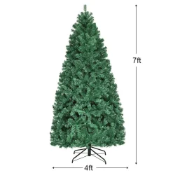 Pre-Lit Christmas Trees*The Holiday Aisle 7' Green Pine Artificial Christmas Tree With 300 Clear/White Lights