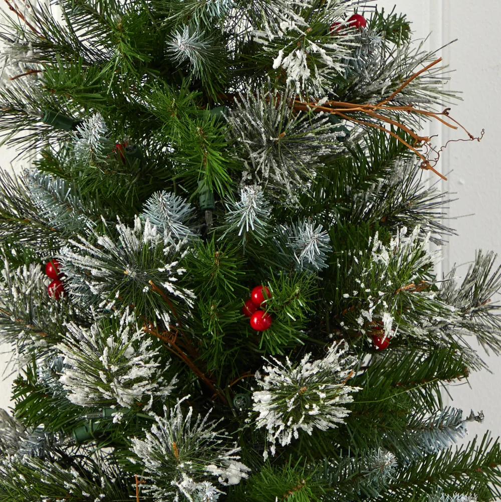 Pre-Lit Christmas Trees*Charlton Home 36" Green Pine Artificial Christmas Tree